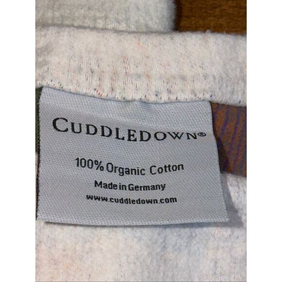 Cuddledown Hummingbird Throw Blanket Whimsical Jaquard Organic Cotton 59x50 - Picture 5 of 7